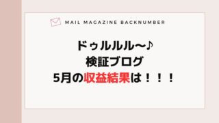 ドゥルルル〜♪検証ブログ5月の収益結果は！！！